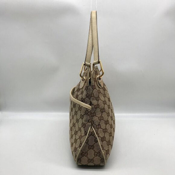 Gucci Brown and Beige Monogram GG Canvas Eclipse Shoulder Bag - Picture 3 of 12